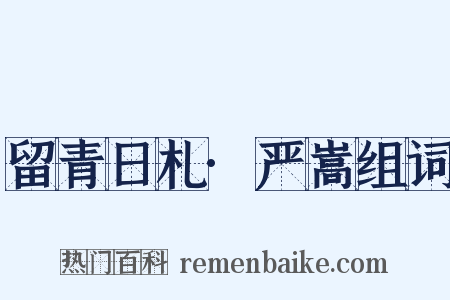 留青日札·严嵩组词是什么意思的图片